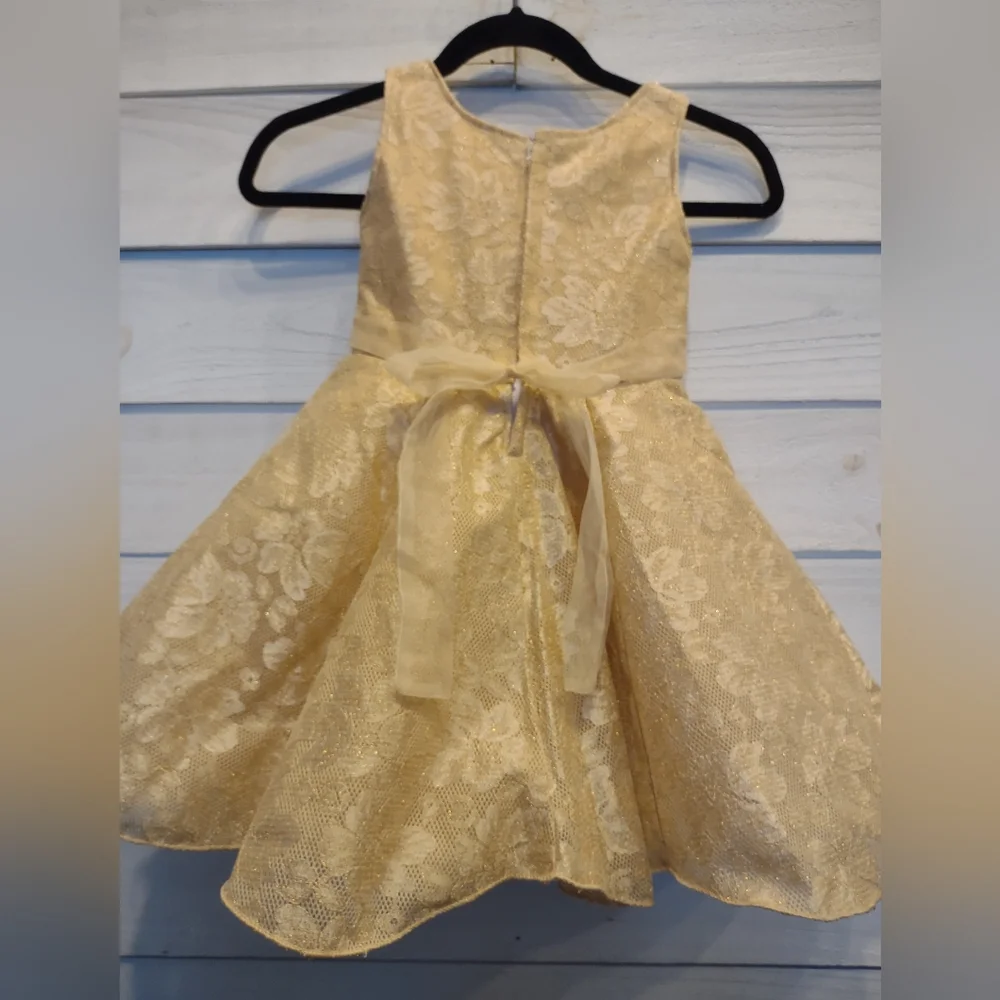 Moni girl's gold dress